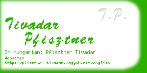 tivadar pfisztner business card